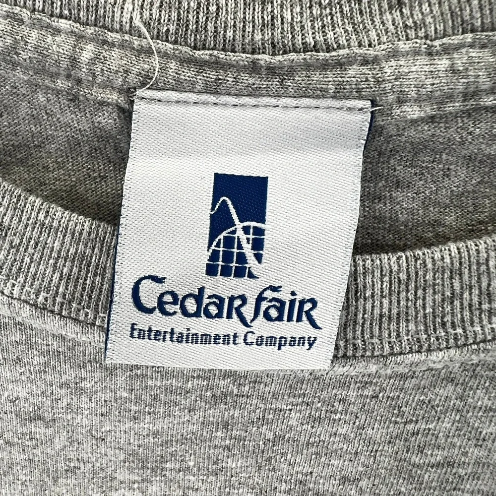 Kings Dominion I Survived Roller Coaster T-Shirt Gray Mens Large Cedar Fair Tee
